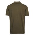 Mens Dark Olive Pique Contrast Logo S/s Polo Shirt 49882 by Calvin Klein from Hurleys
