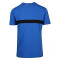 Mens Medium Blue Logo Stripe Slim Fit Beach S/s T Shirt 57131 by BOSS from Hurleys