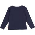 Girls Navy Sequin Heart L/s T Shirt 28468 by Billieblush from Hurleys