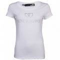 Womens Optical White Jewel Logo S/s T Shirt 17917 by Love Moschino from Hurleys