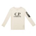 Boys Gauze White Printed Sleeve L/s T Shirt 30526 by C.P. Company Undersixteen from Hurleys