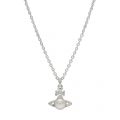 Womens Rhodium/Pearl Balbina Pendant Necklace 82473 by Vivienne Westwood from Hurleys