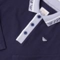 Baby Navy Logo Collar L/s Polo Shirt 62464 by Armani Junior from Hurleys