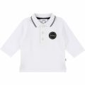 Toddler White Tipped Logo L/s Polo Shirt 28367 by BOSS from Hurleys