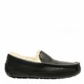 Mens Black Leather Ascot Slippers 70862 by UGG from Hurleys