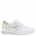 Womens Optic & Gold Allie Flower Trainers 20215 by Michael Kors from Hurleys