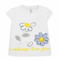 Infant White Daisy Print S/s T Shirt 58230 by Mayoral from Hurleys