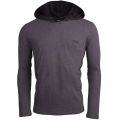 Mens Charcoal Hooded L/s T Shirt 19536 by BOSS from Hurleys