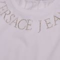 Womens White Diamante Neck Logo Fitted S/s T Shirt 43739 by Versace Jeans Couture from Hurleys