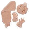 Girls Nude Pink Beret Scarf & Gloves Set 29906 by Mayoral from Hurleys