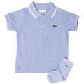 Baby Cloudy Blue S/s Polo Shirt & Sock Set (1yr) 63745 by Lacoste from Hurleys