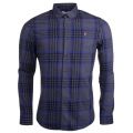 Mens Grey Port Slim Fit L/s Shirt 15016 by Farah from Hurleys