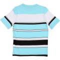 Boys Turquoise Striped Logo S/s T Shirt 38335 by BOSS from Hurleys