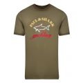 Mens Military Green Tri Colour Logo Custom Fit S/s T Shirt 54022 by Paul And Shark from Hurleys