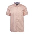 Mens Orange Mybow Mini Leaf Print S/s Shirt 86692 by Ted Baker from Hurleys