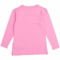 Moschino Girls Sweet Pink Iridescent Logo L/s T Shirt 76257 by Moschino from Hurleys