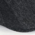 Mens Charcoal Herringbone Tweed Cap 93701 by Barbour from Hurleys