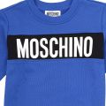 Boys Surf Blue Colour Block Sweat Top 107685 by Moschino from Hurleys
