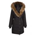 Womens Black/Natural Kay Fur Hooded Down Coat 50144 by Mackage from Hurleys