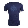 Mens Navy Thornley Paisley T Shirt 13841 by Pretty Green from Hurleys