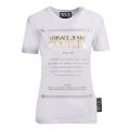 Womens White Foil Couture Logo S/s T Shirt 51242 by Versace Jeans Couture from Hurleys