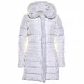 Womens White Faux Fur Trim Puffer Jacket 71006 by Armani Jeans from Hurleys