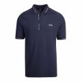 Athleisure Mens Navy Philix Zip Collar S/s Polo Shirt 74437 by BOSS from Hurleys