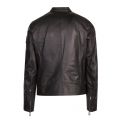 Mens Black V Racer Leather Jacket 45987 by Belstaff from Hurleys