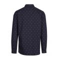 Mens Navy/White Printed Slim Fit L/s Shirt 48745 by Lacoste from Hurleys