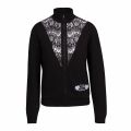 Womens Black Lace Panel Sweat Jacket 74537 by Love Moschino from Hurleys
