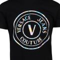 Mens Black Iridescent Logo S/s T Shirt 110702 by Versace Jeans Couture from Hurleys