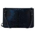 Womens Black Croc Effect Pouch Clutch 19960 by Emporio Armani from Hurleys