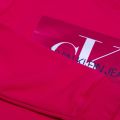 Womens Racing Red Satin Box Crew Neck Sweat Top 34636 by Calvin Klein from Hurleys