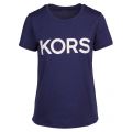 Womens True Navy Kors Graphic S/s T Shirt 41812 by Michael Kors from Hurleys
