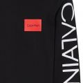 Mens Black Text Reversed Logo L/s T Shirt 85650 by Calvin Klein from Hurleys