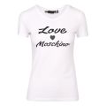 Womens Optical White Logo S/s T Shirt 110549 by Love Moschino from Hurleys