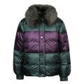 Womens Green/Purple Double Colour Padded Jacket 47989 by Emporio Armani from Hurleys