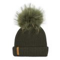 Womens Camouflage/Khaki Wool Hat with Pom 47578 by BKLYN from Hurleys
