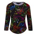Womens Black Baroque Print L/s T Shirt 91692 by Versace Jeans Couture from Hurleys