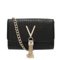 Womens Black Audrey Croc Tassel Small Crossbody Bag 46039 by Valentino from Hurleys