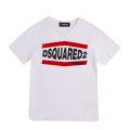 Boys White Branded S/s T Shirt 81859 by Dsquared2 from Hurleys