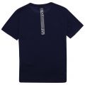 Boys Navy Logo Series Tape S/s T Shirt 105507 by EA7 from Hurleys