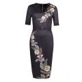 Womens Black Dollila Bodycon Midi Dress 34096 by Ted Baker from Hurleys