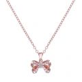 Womens Rose Gold/Crystal Crestra Petite Bow Pendant Necklace 93473 by Ted Baker from Hurleys