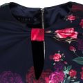 Womens Black Mirrie Juxtapose Rose Printed Knot Dress