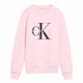 Girls Chalk Pink Monogram Logo Sweat Top 56116 by Calvin Klein from Hurleys