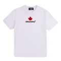 Boys White Silhouette Maple S/s T Shirt 91464 by Dsquared2 from Hurleys