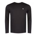 Mens Black Branded L/s T Shirt 31043 by Lacoste from Hurleys