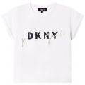 Girls White New York S/s T Shirt 104500 by DKNY from Hurleys