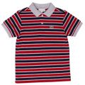 Boys Navy Striped S/s Polo Shirt 14852 by Lacoste from Hurleys